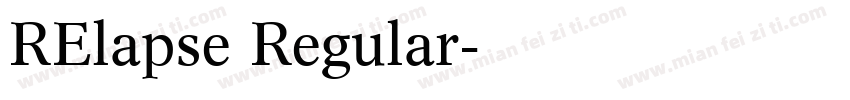 RElapse Regular字体转换